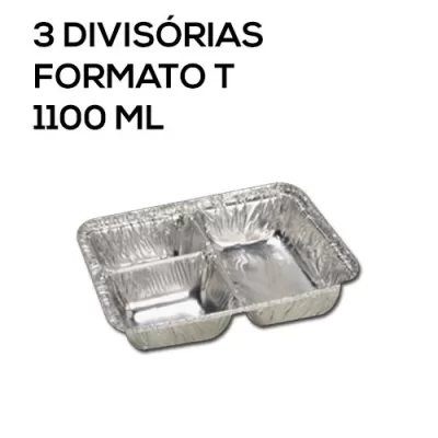 QUENTINHA ALUMINIO 3 DIVISORIAS CX (100UND)