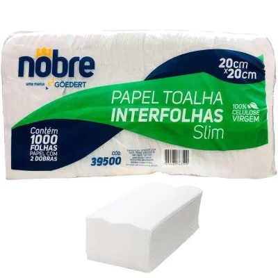 PAPEL TOALHA INT 100% CELULOSE 1000 FOLHAS