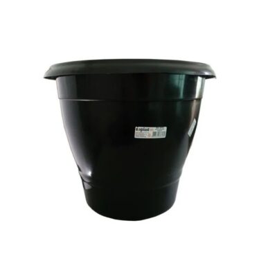 VASO PARA PLANTA REDONDO P 1L PRETO 6703