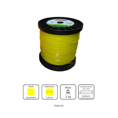 FIO DE NYLON QUADRADO 3MM - 10M