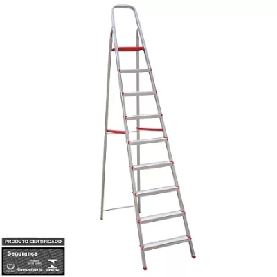 ESCADA ALUMINIO 9 DEGRAUS - BOTA FOGO