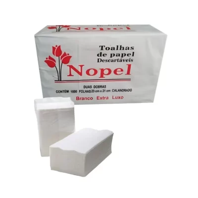 PAPEL TOALHA INT. BRANCO 1000 - NORPEL