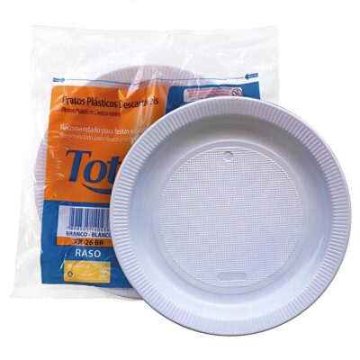 PRATO DESCARTAVEL RASO 150MM (10UND) - TOTAL